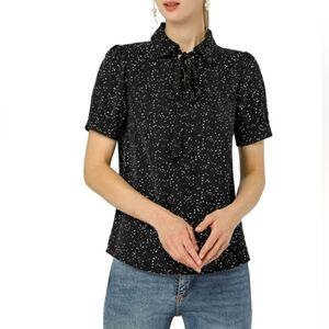 Allegra K Women's Retro Print Top